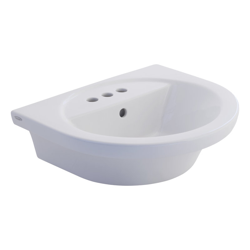 American Standard Tropic Vitreous China UShaped Pedestal Bathroom Sink